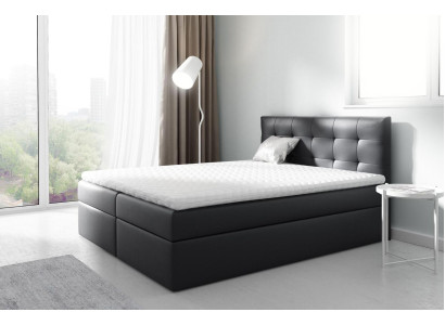 Marriage bed Beds Upholstered bed Box spring bed Double bed Bed with bed base Black