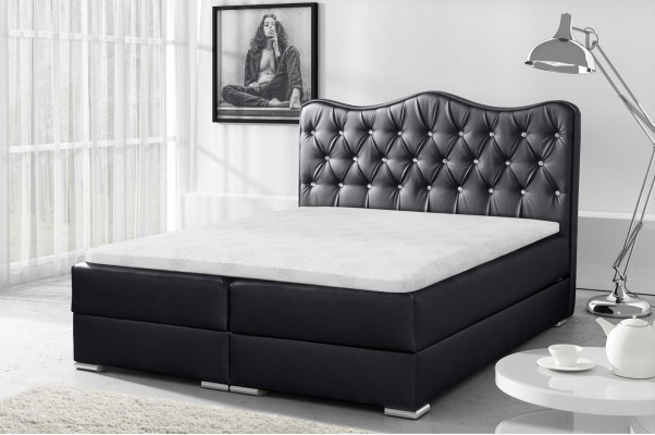 Double bed Bed Box spring bed with bed base Marriage bed Beds Upholstered bed Red new