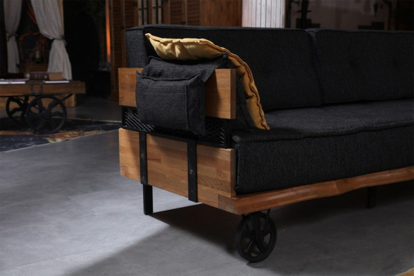 Couch Loft Upholstery Corner sofa Furniture on wheels Corner sofas Corner suite Sofa 2-piece.