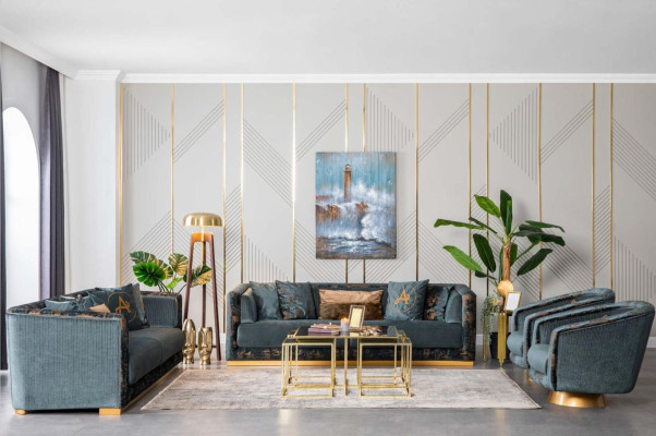 Turkis Three Seater Couch Sofa Furniture Upholstery Furnishings Couches Sofas new