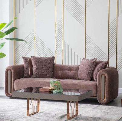 Three Seater Beige Couch Sofa Furniture Furnishings Couches Sofas Upholstery