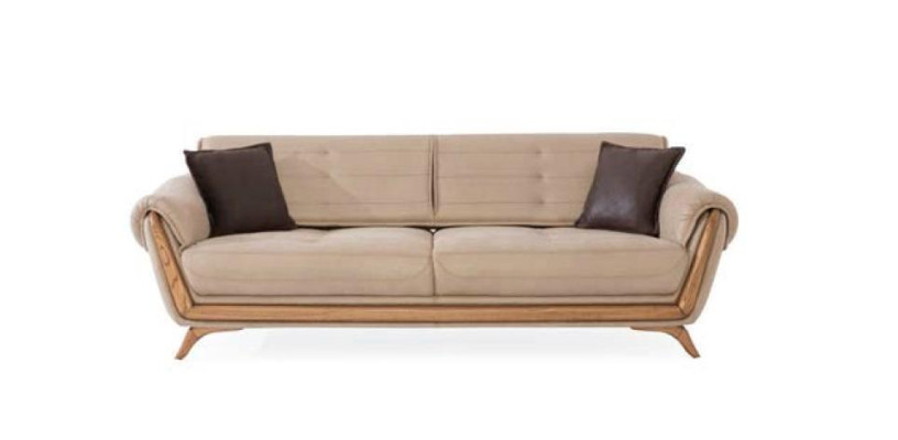 Three Seater Beige Couch Sofa Furniture Furnishings Couches Sofas new Beige