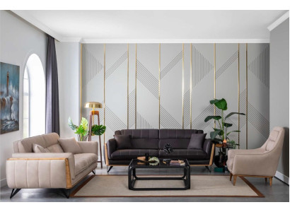 Sofa Couch Suite Furniture 3 pcs. Set of sofas, couches, furnishings