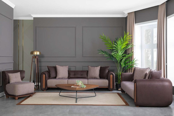 Luxury Couch Furniture Sofas Couches 3pcs. Set Suite Sofa set Fabric