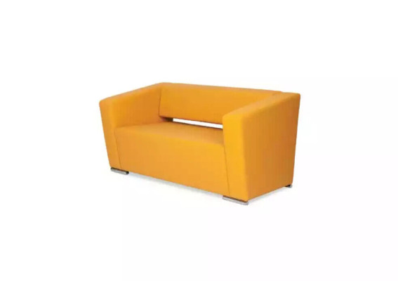 Yellow Sofa Luxury Two-seater Couch Office Office Furnishings Textile Furniture
