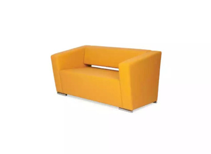 Yellow Sofa Luxury Two-seater Couch Office Office Furnishings Textile Furniture