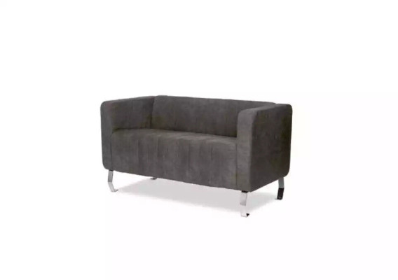 Black two-seater study room furniture gray luxury couch textile furniture