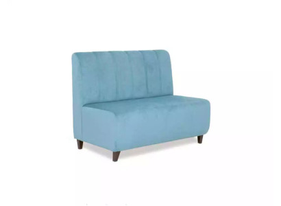 Blue two-seater study room sofa textile couch modern seating furniture