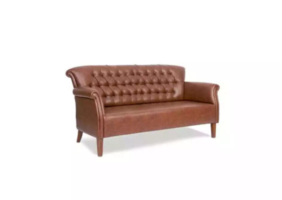 Luxury Three Seater Chesterfield Couch Brown Seating Furniture Modern Sofas