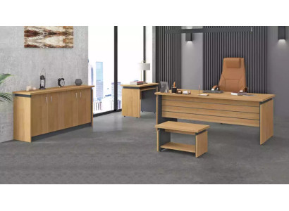 Study room Wood Furnishings Complete's Set Desk Office furniture 4pcs