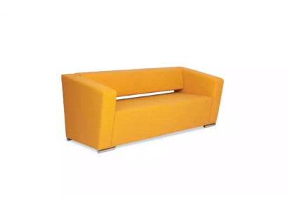 Orange three-seater office furniture study room couch luxury textile sofa