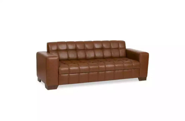 Brown three-seater luxury sofa Office furniture Office arrangement Office design