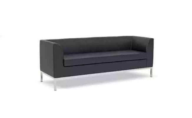 Black Upholstery Three Seater Luxury Furniture Study room Textile Sofas