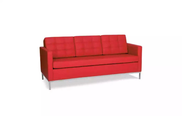 Red Three Seater Modern Luxury Couch Upholstered Seater Textile Sofas Style