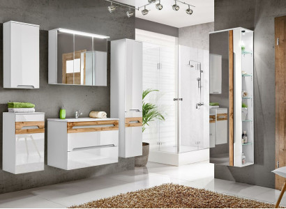 Design Bathroom Furniture Bathroom 5 pcs. Set Deco Suite Wardrobe Washbasin