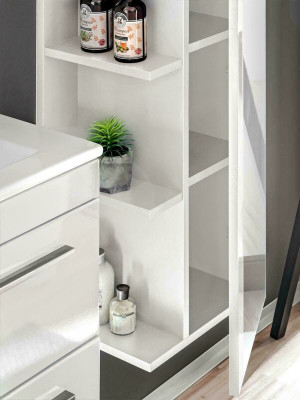 Bathroom Bathroomfurniture Shelf Wardrobe White Cabinets Pharmacies Wood