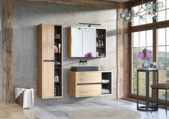 Design Bathroom Furniture Bathroom 3 pcs. Set Deco Suite Wardrobe Washbasin