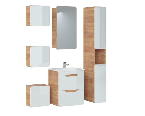 Design Bathroom Furniture Bathroom 6pcs. Set Suite Decorative Wardrobe Washbasin