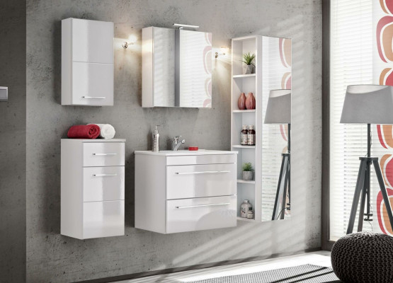 Design Bathroom Furniture Decoration Bathroom 5 pcs. Set Suite Wardrobe Washbasin