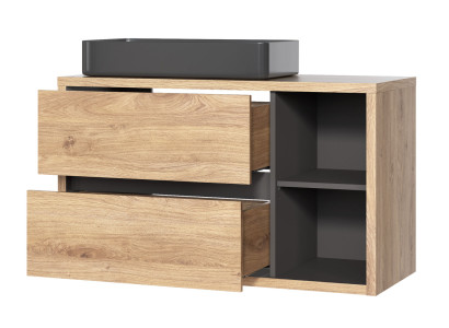 Washbasin base cabinet with Washbasin hanging 100 cm bathroom cabinet