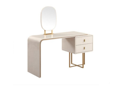 White Dressing table Bedroom Furniture Side dresser Mirror 2-piece Console