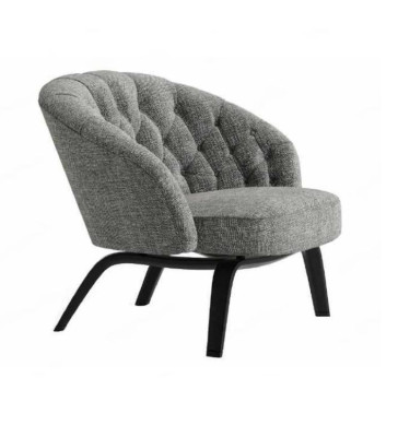 Stylish upholstery made from Solid wood with stitching in Charcoal Chesterfield