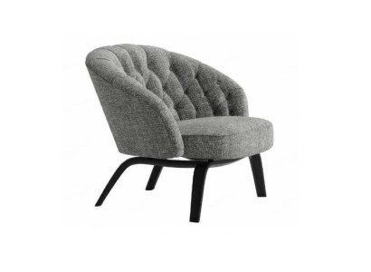 Stylish upholstery made from Solid wood with stitching in Charcoal Chesterfield