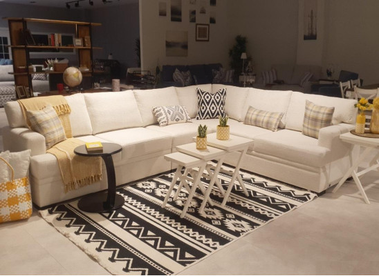 Corner sofa L-shape Modern Sofa Couch Living room Upholstery Furniture Luxury