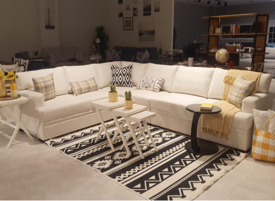 Corner sofa L-shape Modern Sofa Couch Living room Upholstery Furniture Luxury