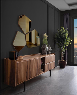 Modern Dining room Luxury Suite Dining table 2x Chairs Sideboard Chest of drawers