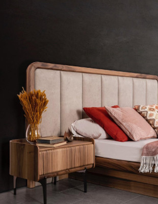 Modern Bedroom Bed Wooden bed Luxury Designer Furniture Bed frame