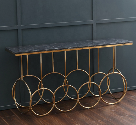 Living room table Luxury Furniture Console table stainless steel Design Gold new