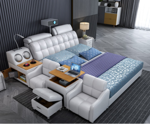 Multifunction s Bed Boxes Luxury Design Leather Beds Hotel Double new