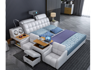 Multifunction s Bed Boxes Luxury Design Leather Beds Hotel Double new