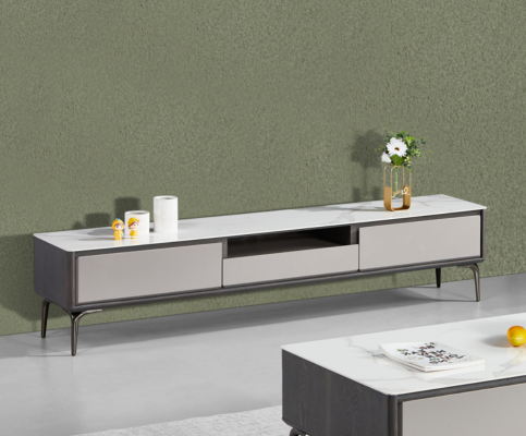 Modern lowboard luxury furniture TV cabinet TV lowboard living room furniture gray