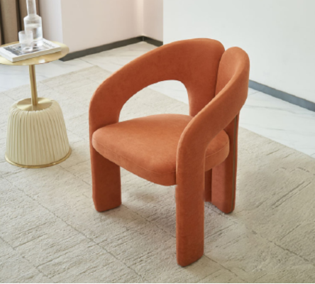 Orange Armchair Living room Chair Single Seat Upholstery Seat Furniture Lounge Relax