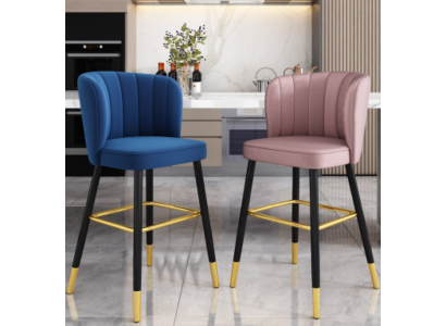 Bar Stool Chair Designer Wooden Chair Dining room chair Stool Bar Pink new