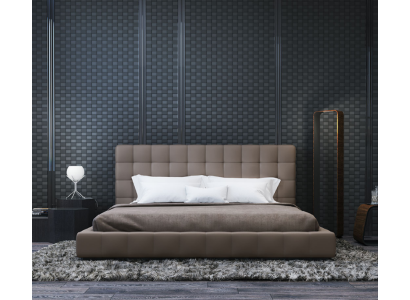 Modern Frame Luxury Sleep Room Bed Hotel Design Gray Double