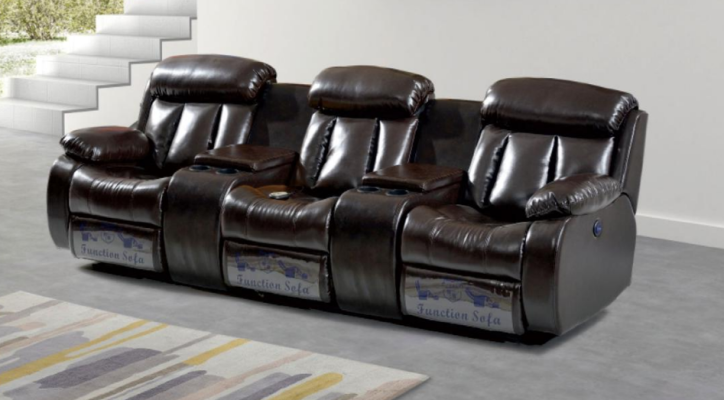Elaborate Living room Sofa 3 Seater Living room Furniture Deluxe Sofa Brown