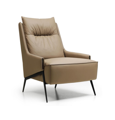 Armchair 1 Seater Imitation leather Lounge Luxury Upholstery Relax Furniture Design Couch