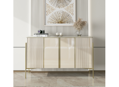 Sideboard Modern Wood Living room Furniture Wardrobe Chest of drawers Luxury Beige