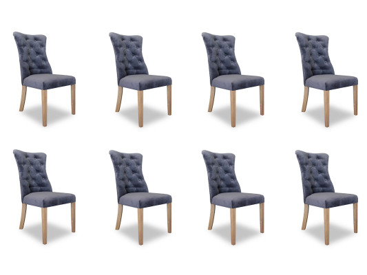 8x Chairs Chair Upholstery Design Chesterfield Suite Armchair Complete Set