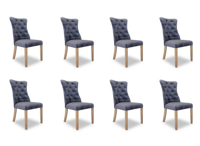 8x Chairs Chair Upholstery Design Chesterfield Suite Armchair Complete Set