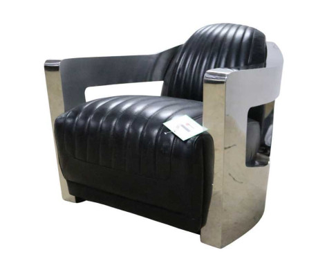 Leather armchair Aviator club chair Art Deco cocktail chair TV chair new