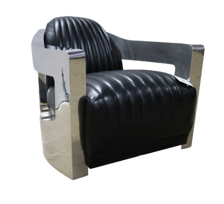Leather armchair Aviator club chair Art Deco cocktail chair TV chair new