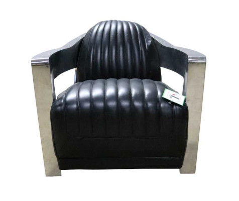 Leather armchair Aviator club chair Art Deco cocktail chair TV chair new