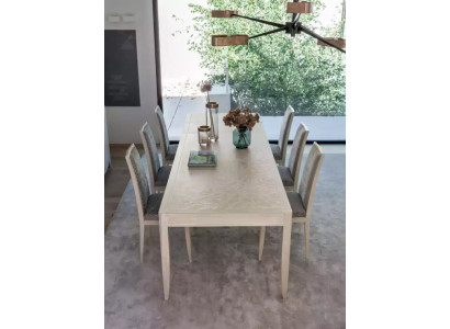 Chair Group Suite Table 6x Chairs Dining room Design Wood Dining set 7pcs