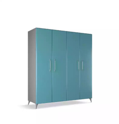 Wardrobe Bedroom Wood Wardrobe Modern Clothes cupboards Blue