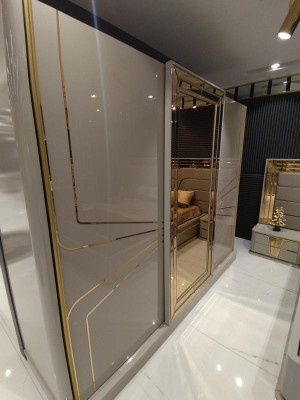 Modern Wardrobe Luxury Wardrobe Wood Cabinets Glass High Gloss Bedroom