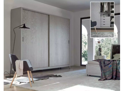 Bedroom Wardrobe Material Wood Wardrobe gray Modern new